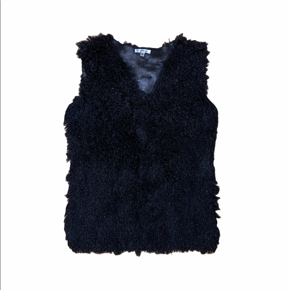 Sophie Max Faux Fur Black Vest